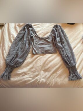 Urban Outfitters Long Sleeve Cropped Blouse